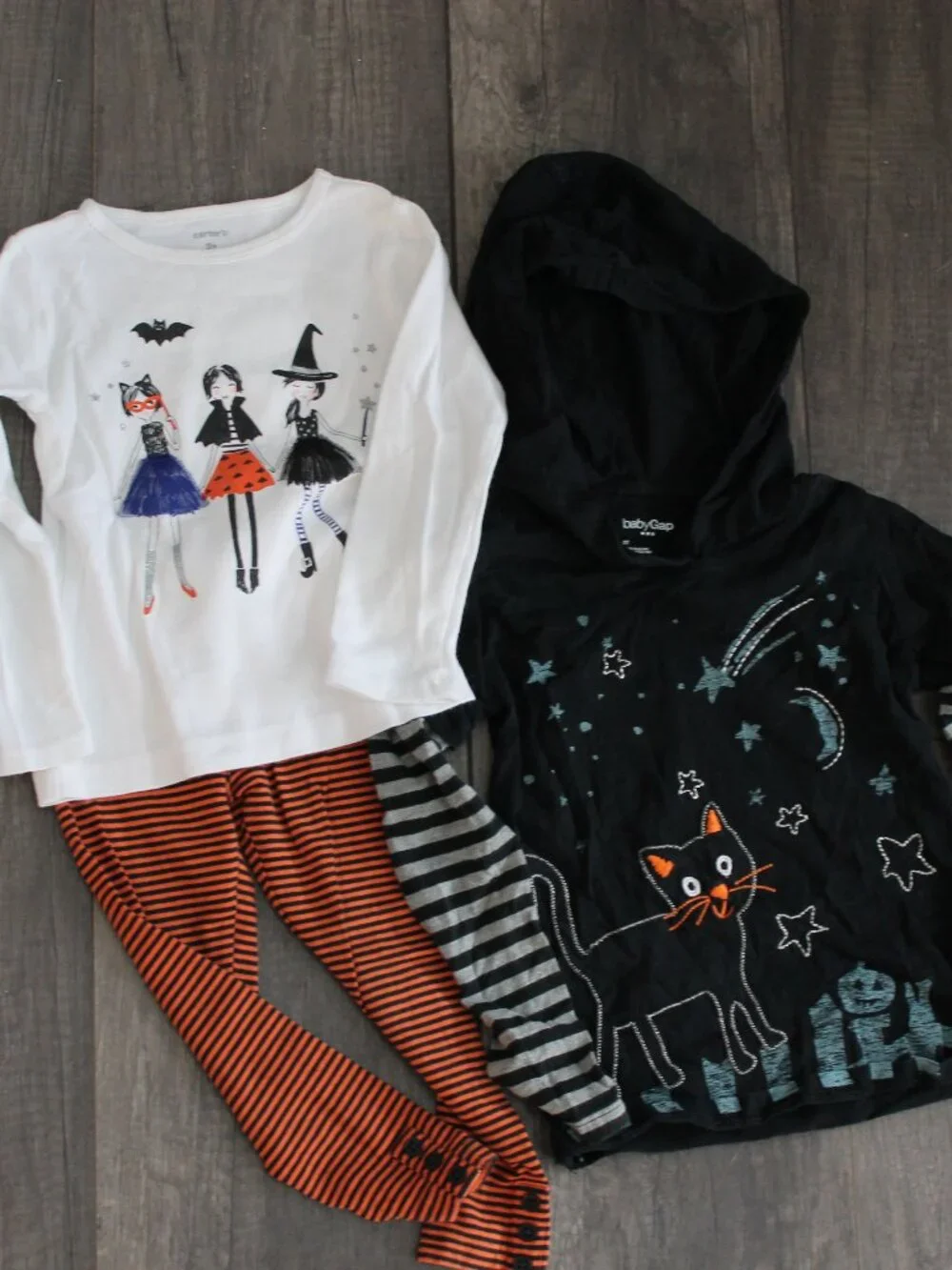 Halloween toddler girls 2 shirts and 1 pants